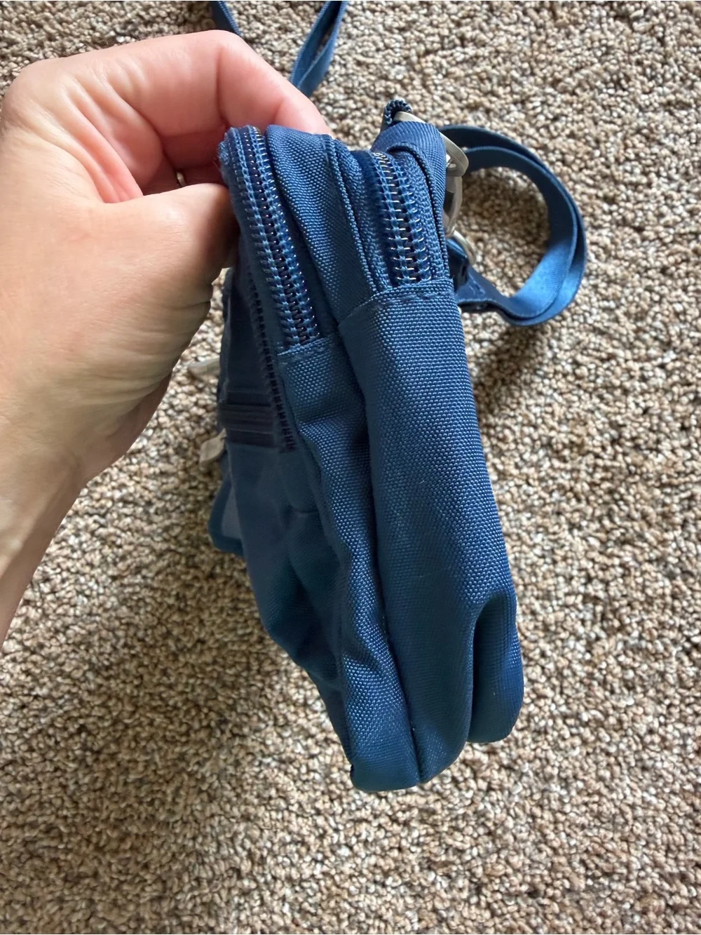 BAGGALLINI Blue Legacy Triple Zip Bagg Crossbody Convertible Clutch Waist Bag